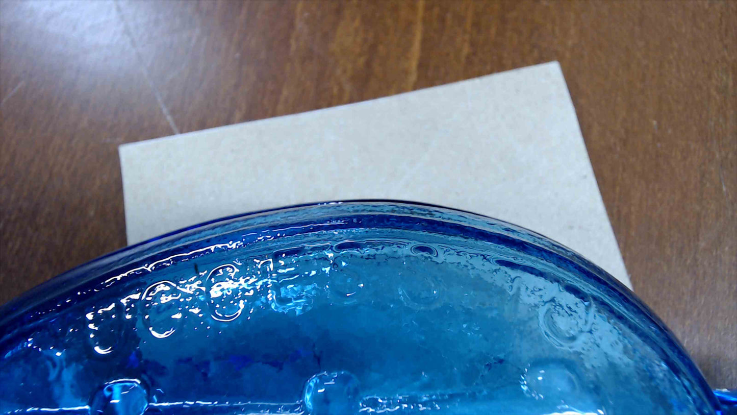 Vintage Aqua-Blue Glass Flask – “Success to the Railroad” Embossed Bottle, 7.25"