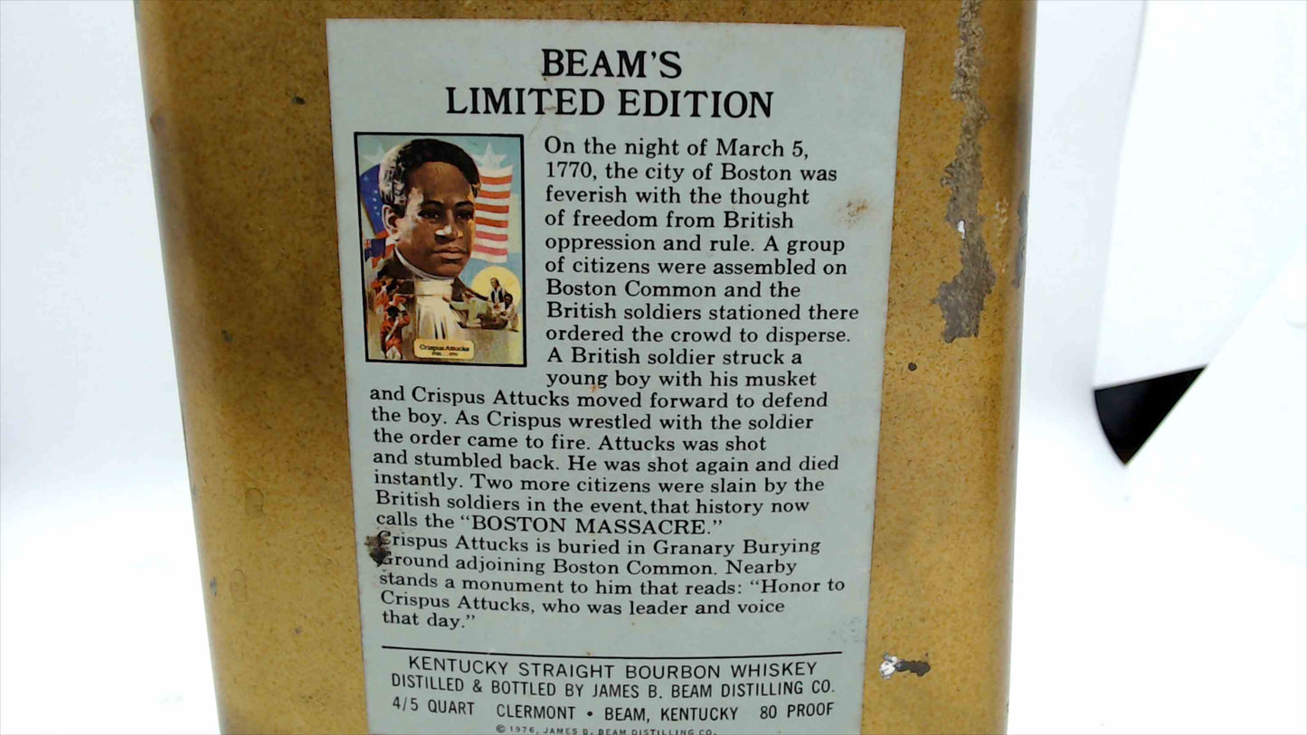 1976 Jim Beam Bicentennial Bourbon Bottle – Crispus Attucks Limited Edition (Empty Decanter)