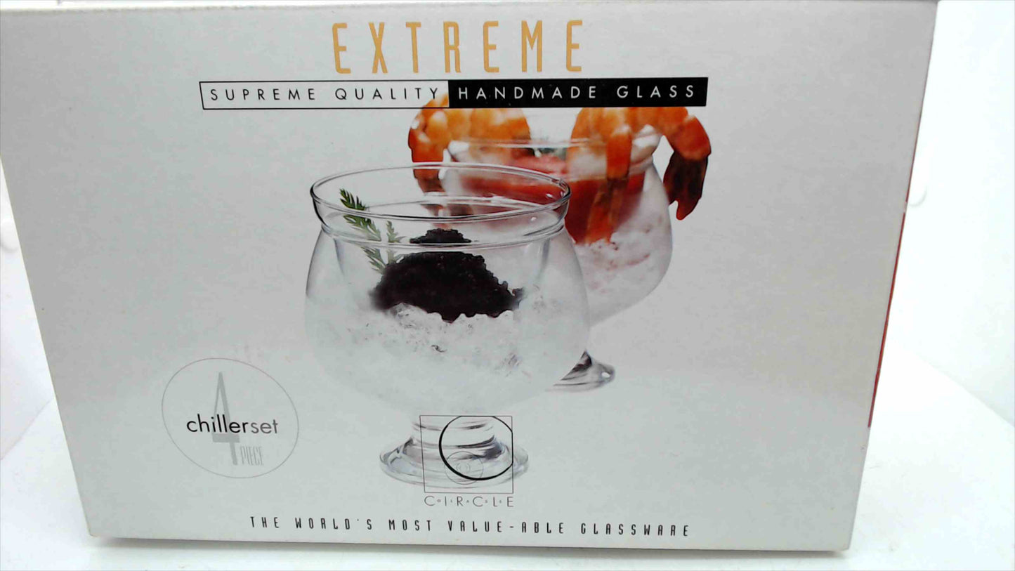 Circle Extreme 4-Piece Handmade Glass Chiller Set – Supreme Quality