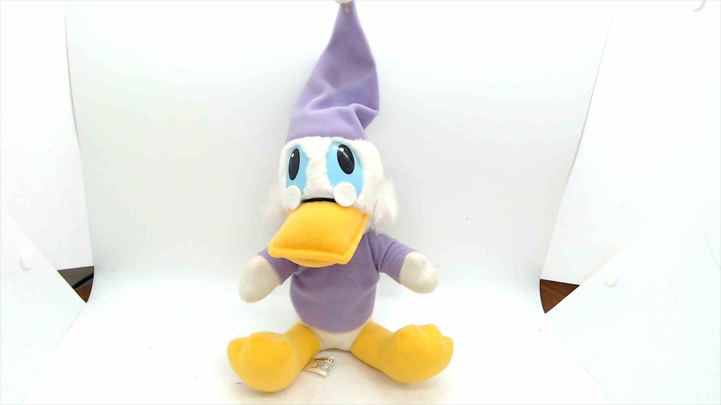 Disney Donald Duck Plush – Mickey’s Christmas Carol Collection (Purple Nightcap) – Canasa/Disney, ~10–12”