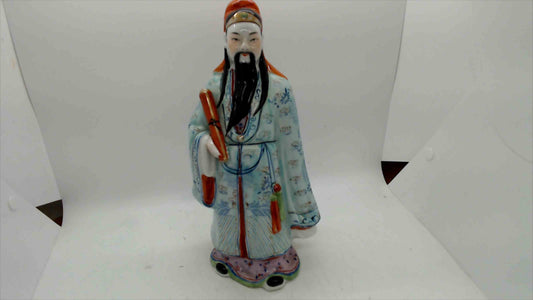 Vintage Chinese Porcelain Wise Man Figurine – Marked #17
