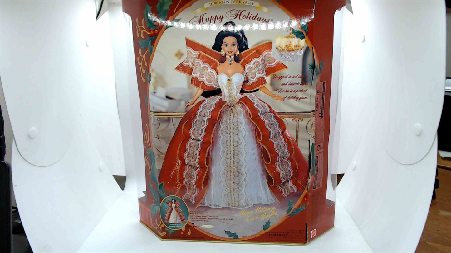 1997 Happy Holidays Barbie – 10th Anniversary Special Edition – Open Box, Never Removed