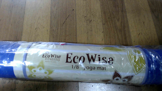 EcoWise Fitness 1/8" Yoga Mat – Blue, 24" x 69" (New in Wrap)