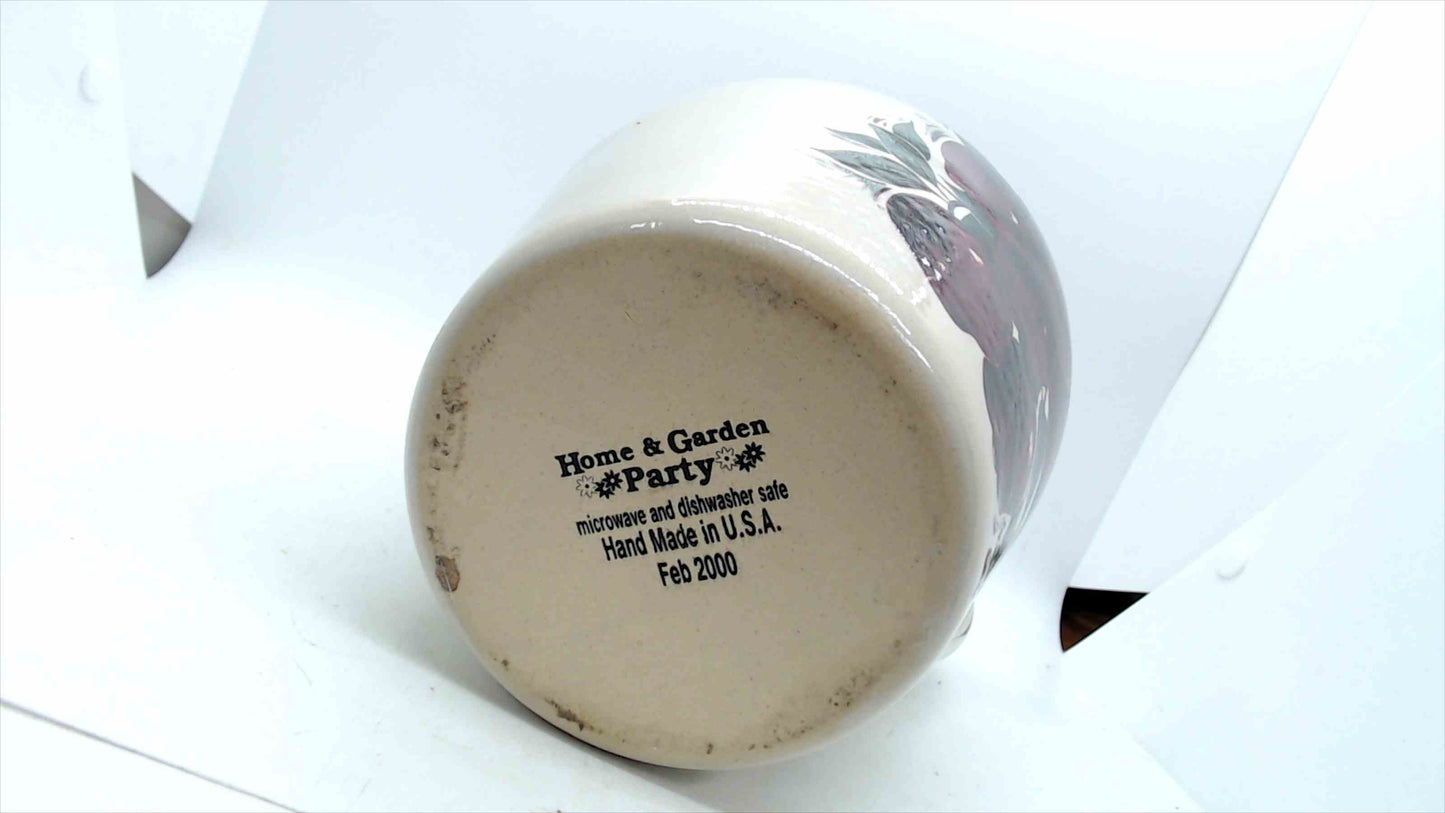 Home & Garden Party Apple Stoneware Pitcher – Handmade USA (2000) – 8"