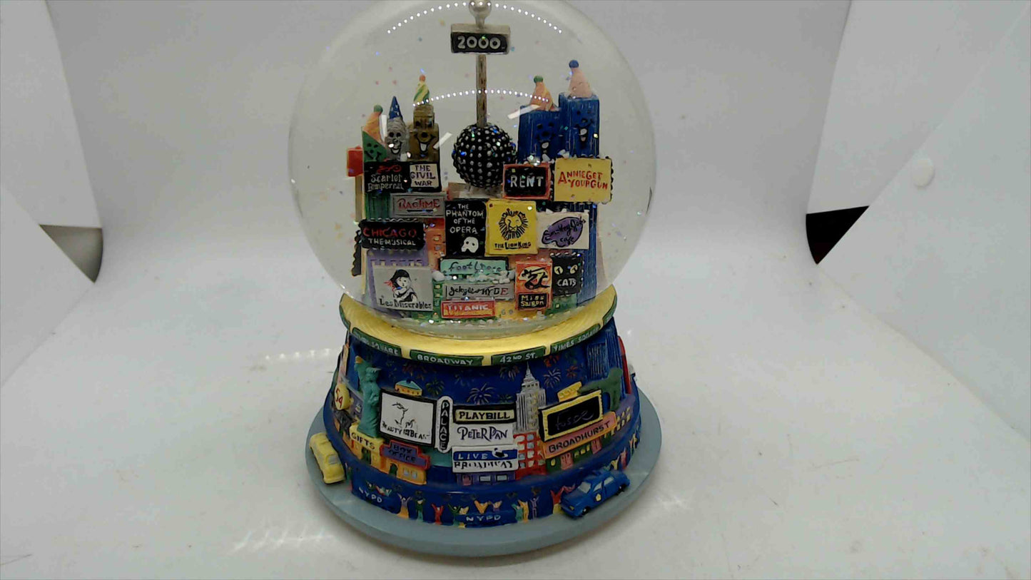 Millennium Broadway Times Square Snow Globe – Musical (2000) – 7” Tall