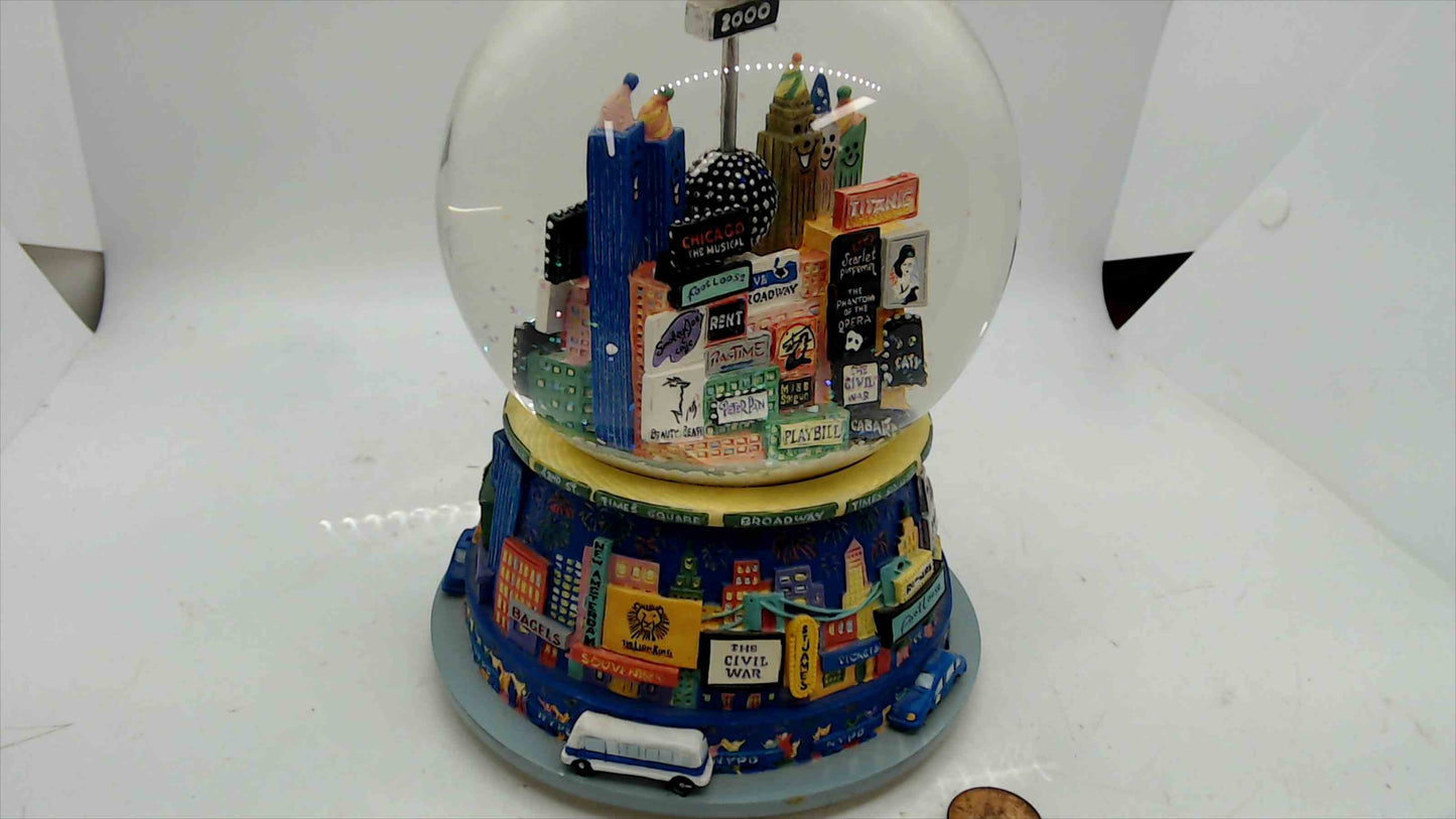 Millennium Broadway Times Square Snow Globe – Musical (2000) – 7” Tall