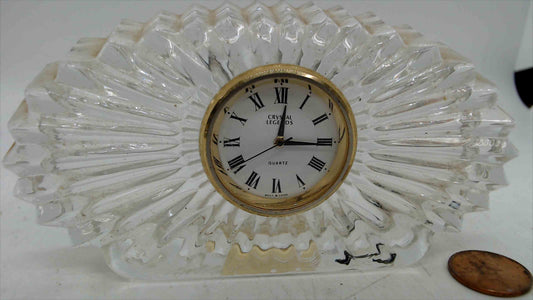 Crystal Legends by Godinger Lead Crystal Mantel Clock – Quartz, West Germany