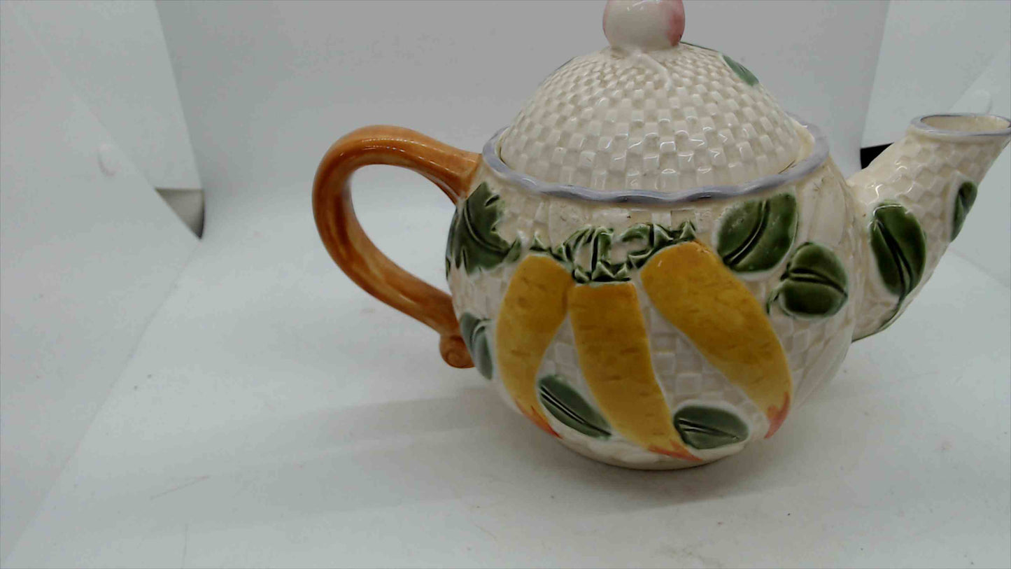 Shafford “Pick of the Crop” Hand-Painted Fruit Teapot w/ Lid – Japan – 6.5”