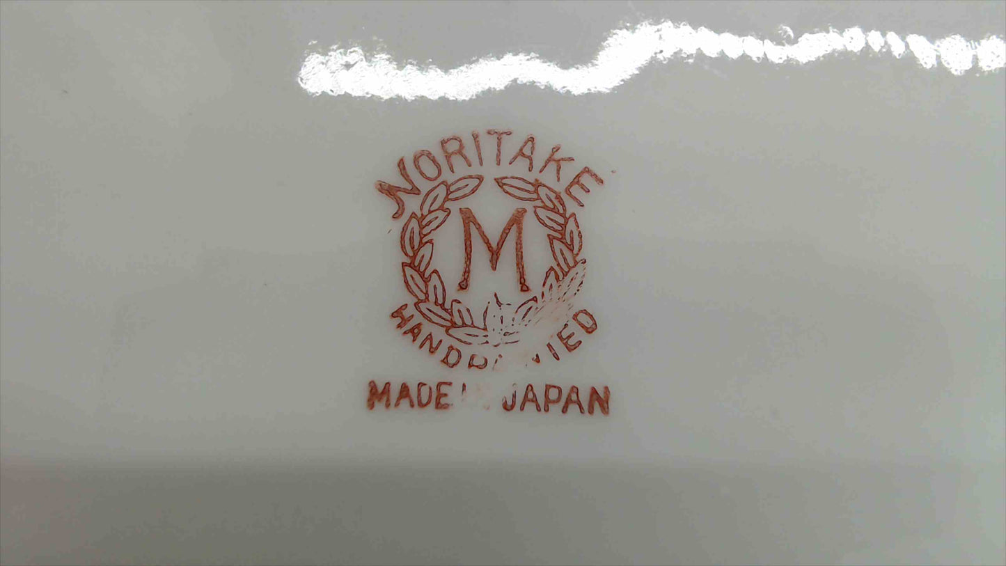 Noritake “M in Wreath” Hand-Painted Lemon Nappy / Trinket Dish, 5.5"