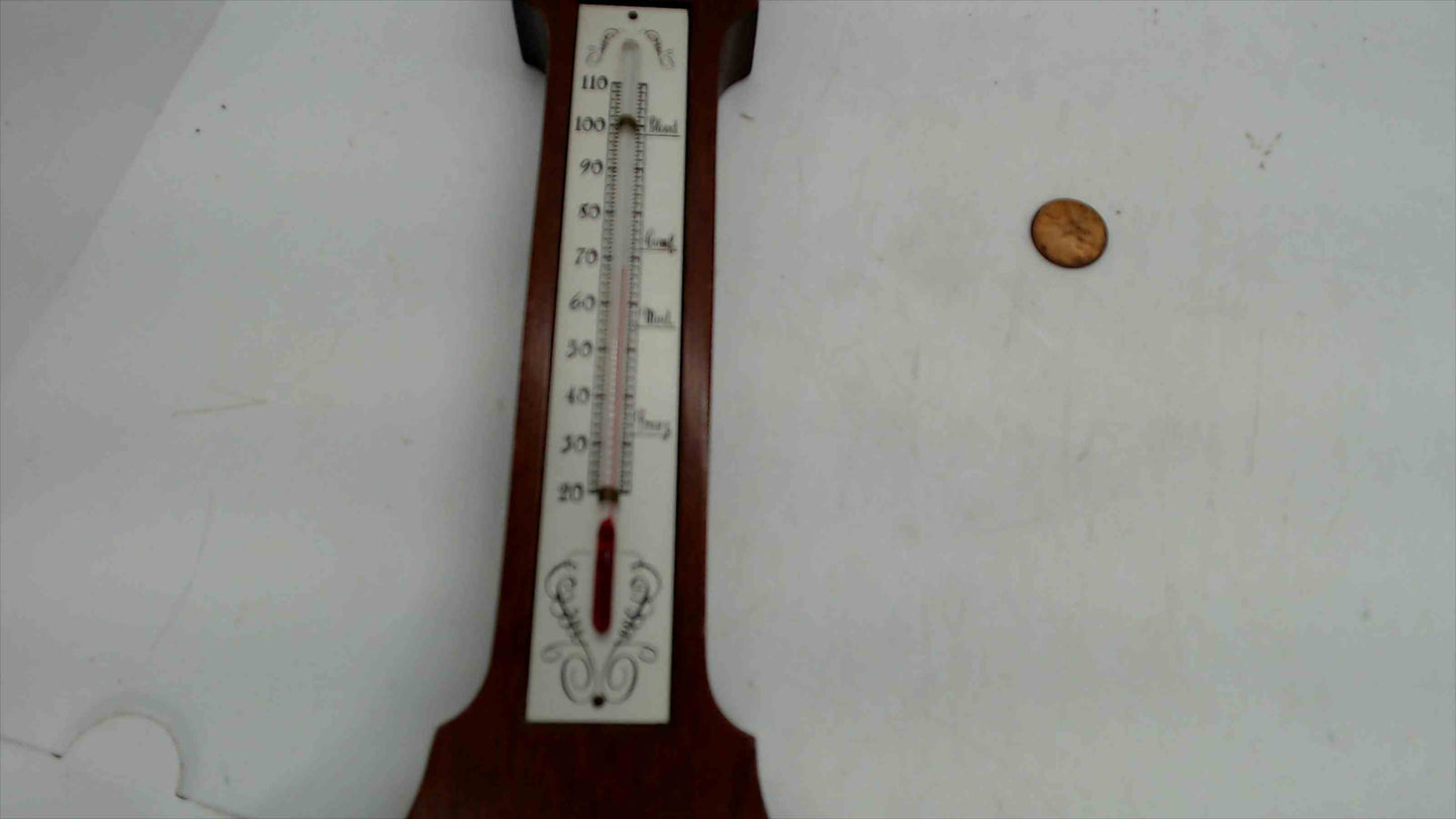 Vintage Swift & Anderson Mahogany Wall Weather Station – Barometer, Thermometer & Hygrometer, 21"