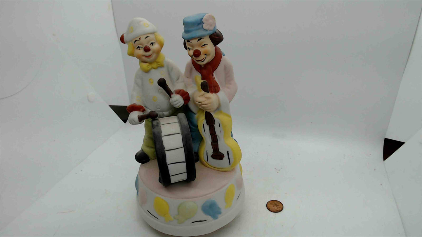 Vintage “Send in the Clowns” Spinning Musical Figurine – 9” Tall