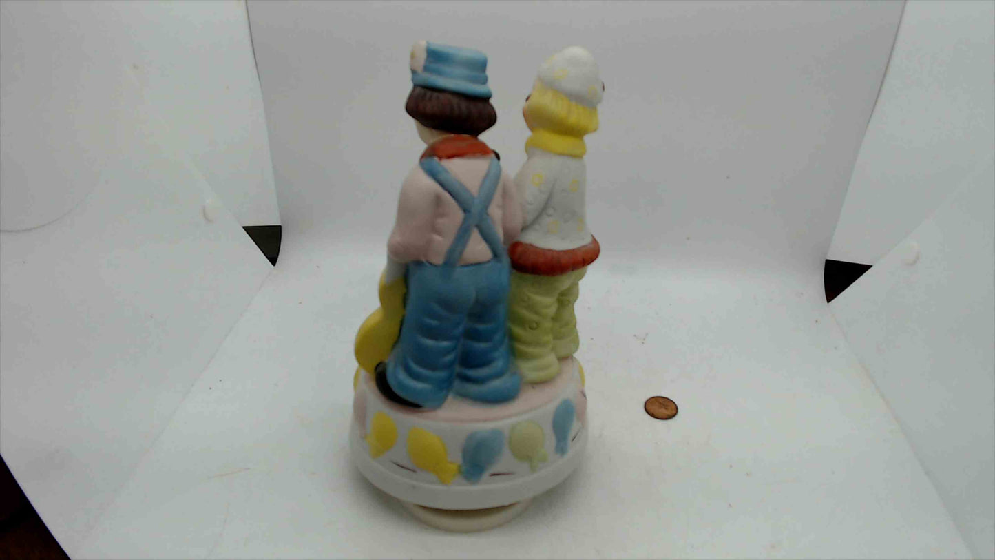 Vintage “Send in the Clowns” Spinning Musical Figurine – 9” Tall