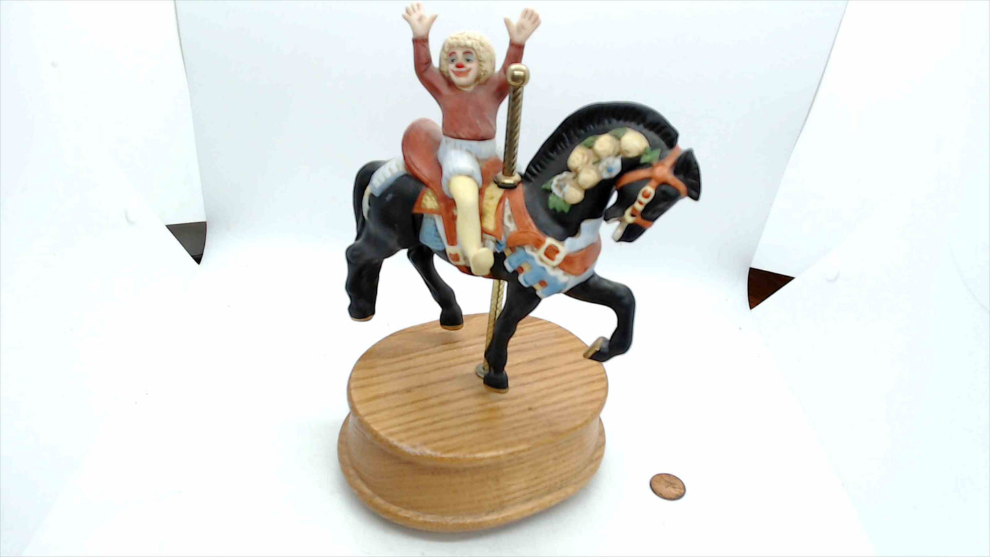 Willitts “Be A Clown” Carousel Horse Music Box – 9.5”