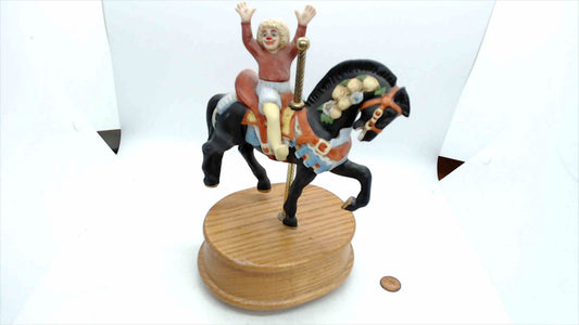 Willitts “Be A Clown” Carousel Horse Music Box – 9.5”
