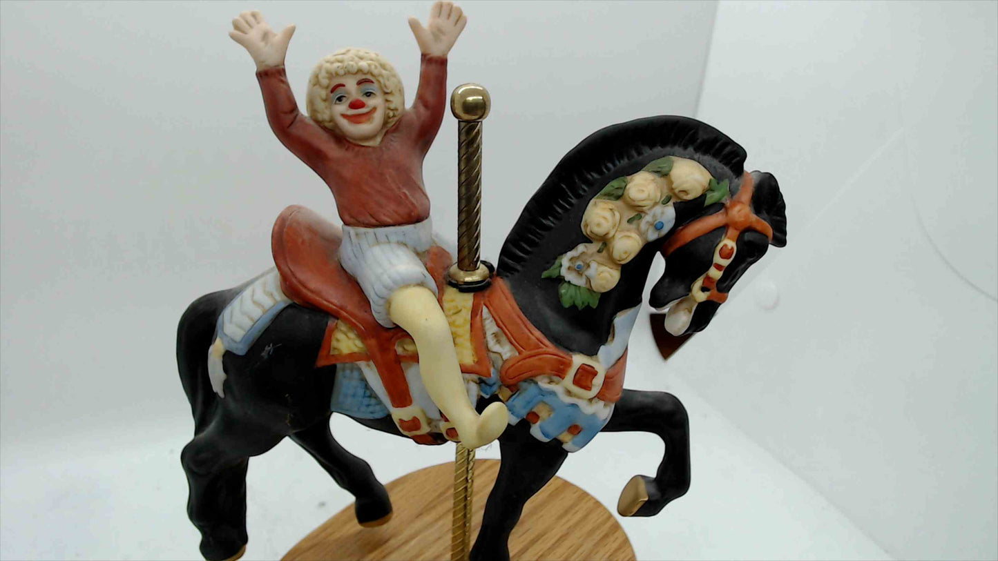Willitts “Be A Clown” Carousel Horse Music Box – 9.5”