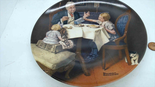 Norman Rockwell “The Gourmet” Collector Plate – Edwin M. Knowles – 8.5" w/ COA (Plate #8766C)