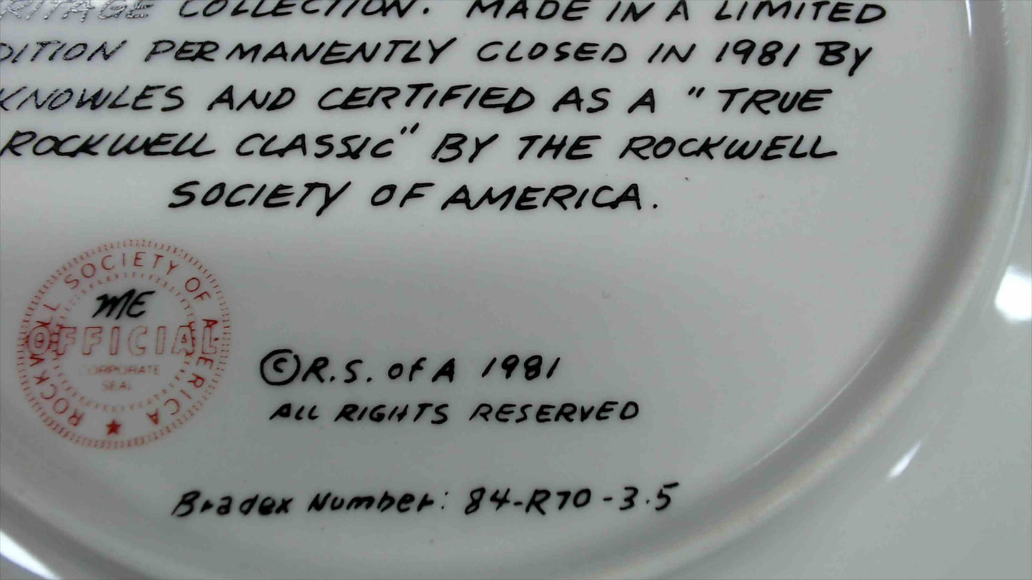 Norman Rockwell “The Music Maker” Collector Plate – 1981 – Plate #9394G – 8.5" w/ COA