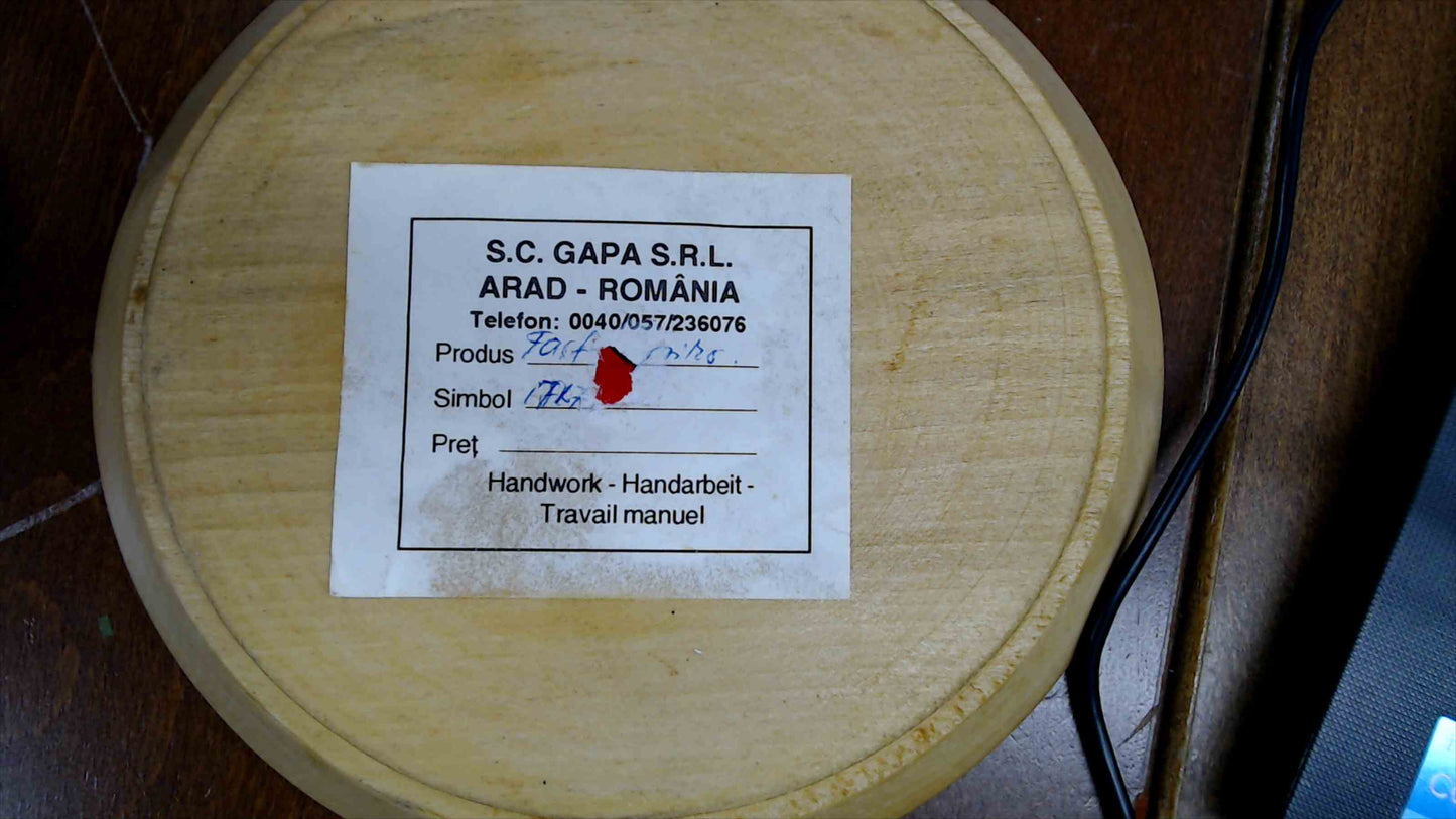 Handmade Romanian Pyrography Souvenir Plate – “Catedrala Mitropolitană, Iași” – 6.5" – S.C. GAPA S.R.L.