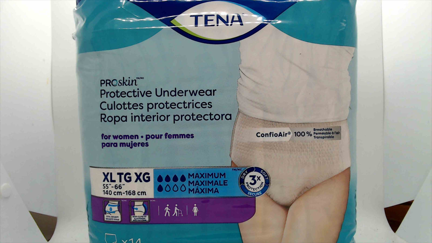 TENA ProSkin Protective Underwear for Women – XL (55"–66") Maximum Absorbency, 14 Count – New/Sealed