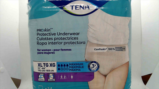 TENA ProSkin Protective Underwear for Women – XL (55"–66") Maximum Absorbency, 14 Count – New/Sealed