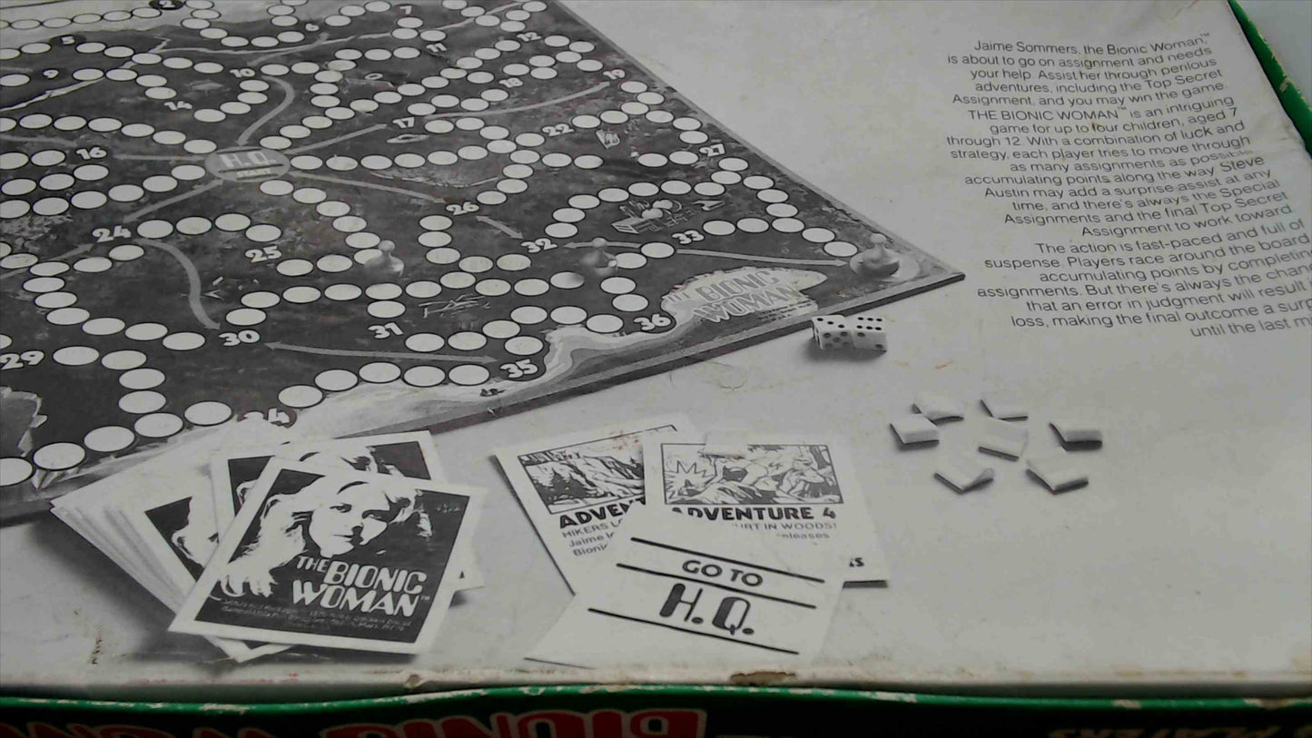 1976 The Bionic Woman Board Game by Parker Brothers – Jaime Sommers TV Series – Ages 7–12
