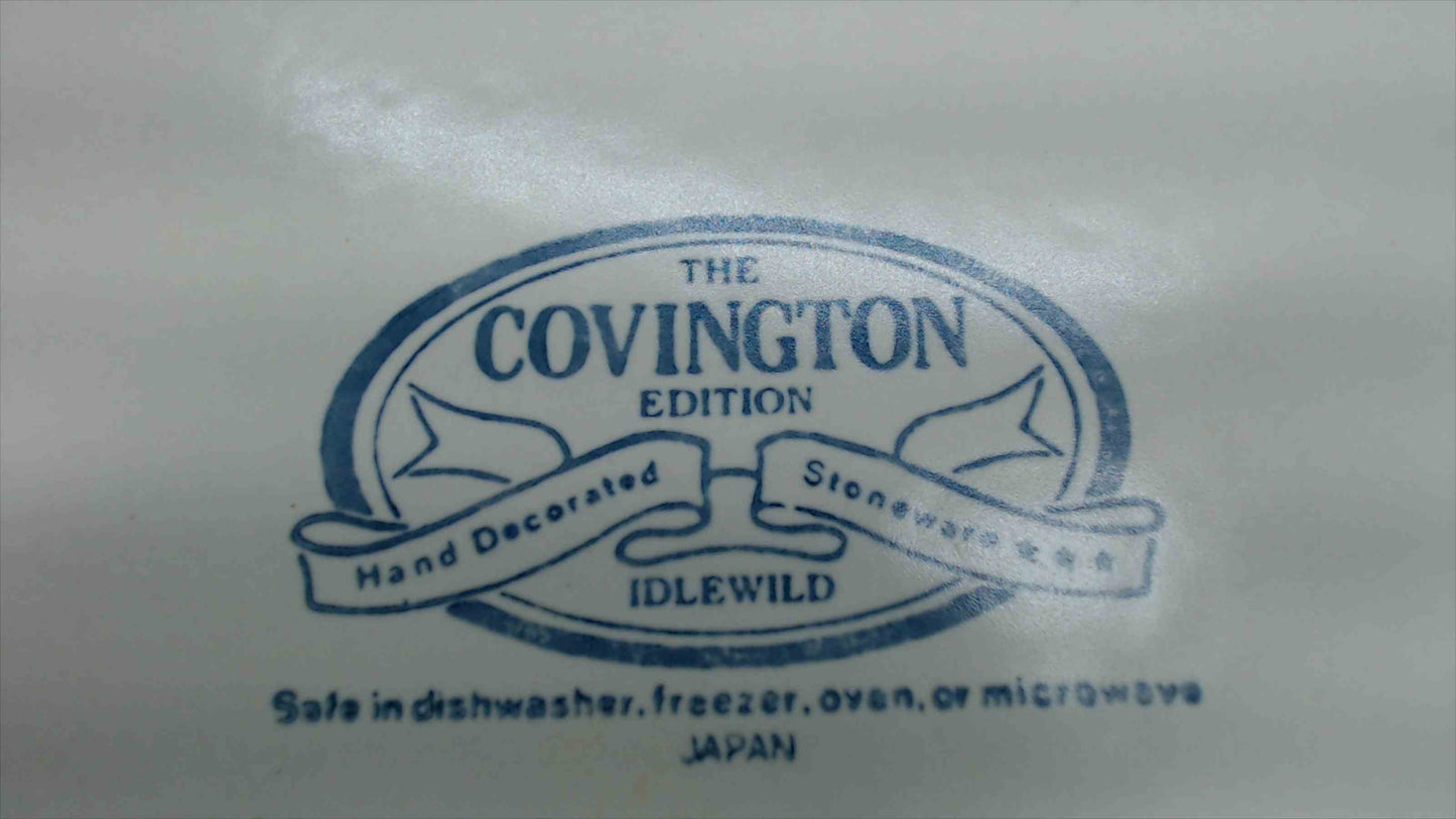 Covington Edition “Idlewild” Stoneware Set – 32 Pieces – 9 Dinner Plates, 9 Salad Plates, 14 Cups – Japan – Like New