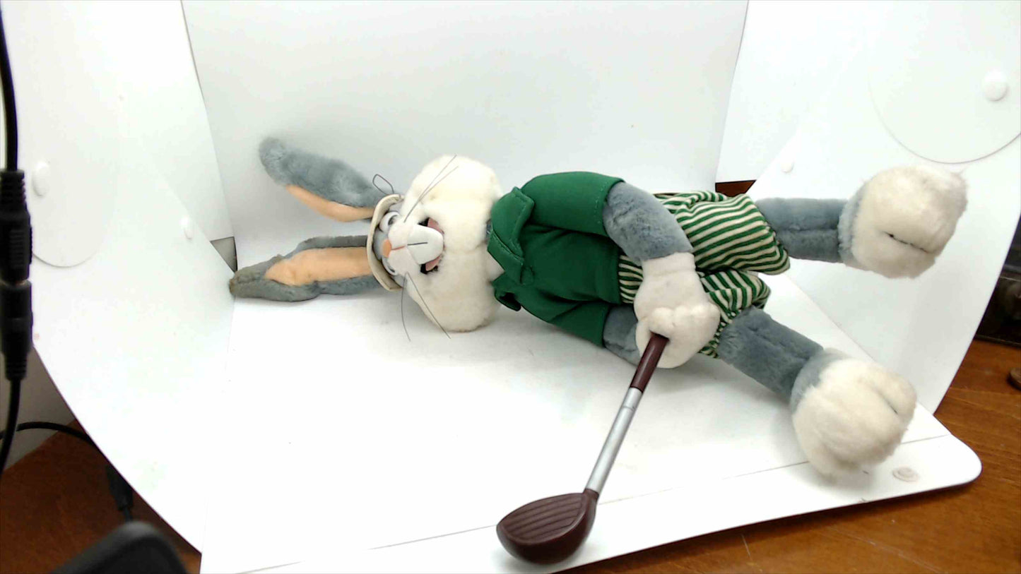 1993 Bugs Bunny Golfer Plush by The 24K Company – 17" with Club, Visor & Tag