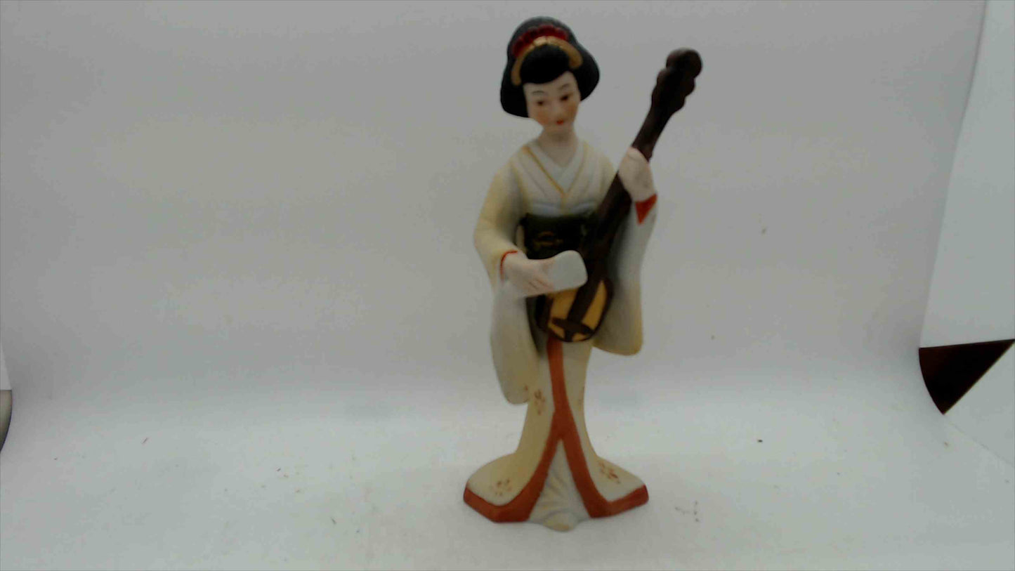Vintage Geisha Figurine w/ Shamisen – UGC Taiwan – 7"