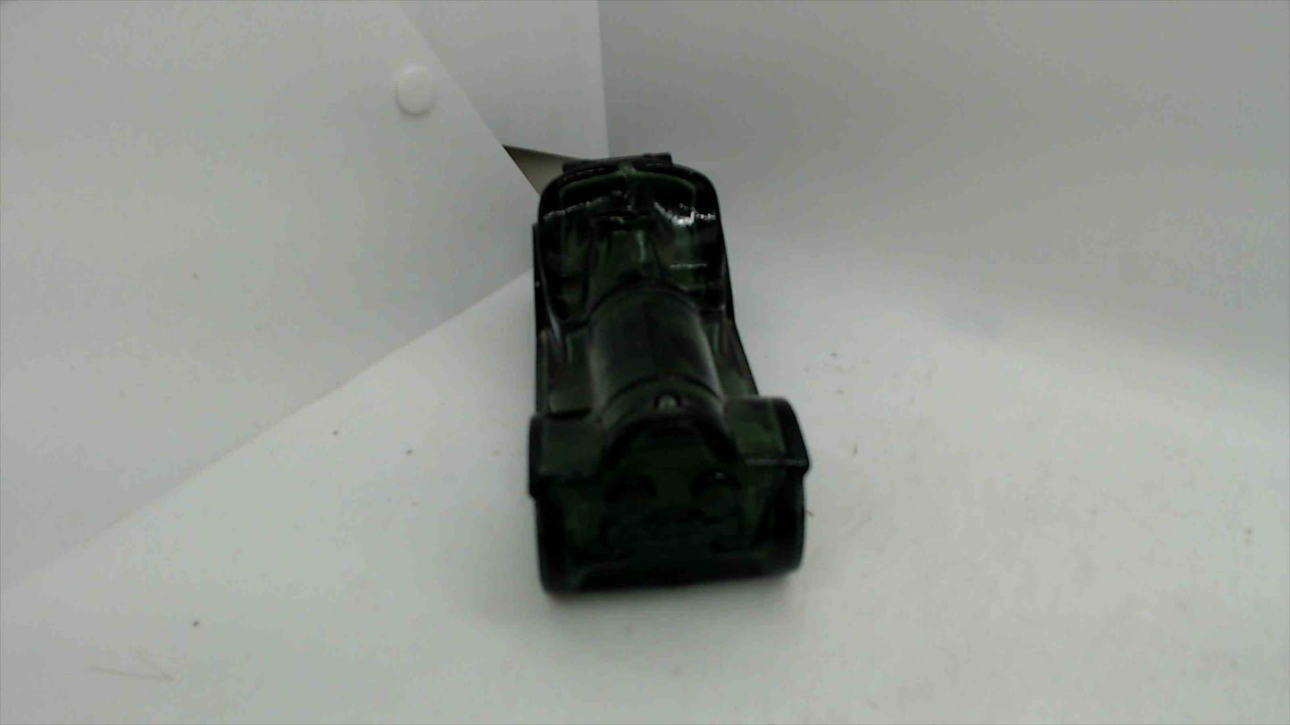 Avon Green Glass Roadster Aftershave Bottle w/ Black “Trunk” Cap – 6.5"