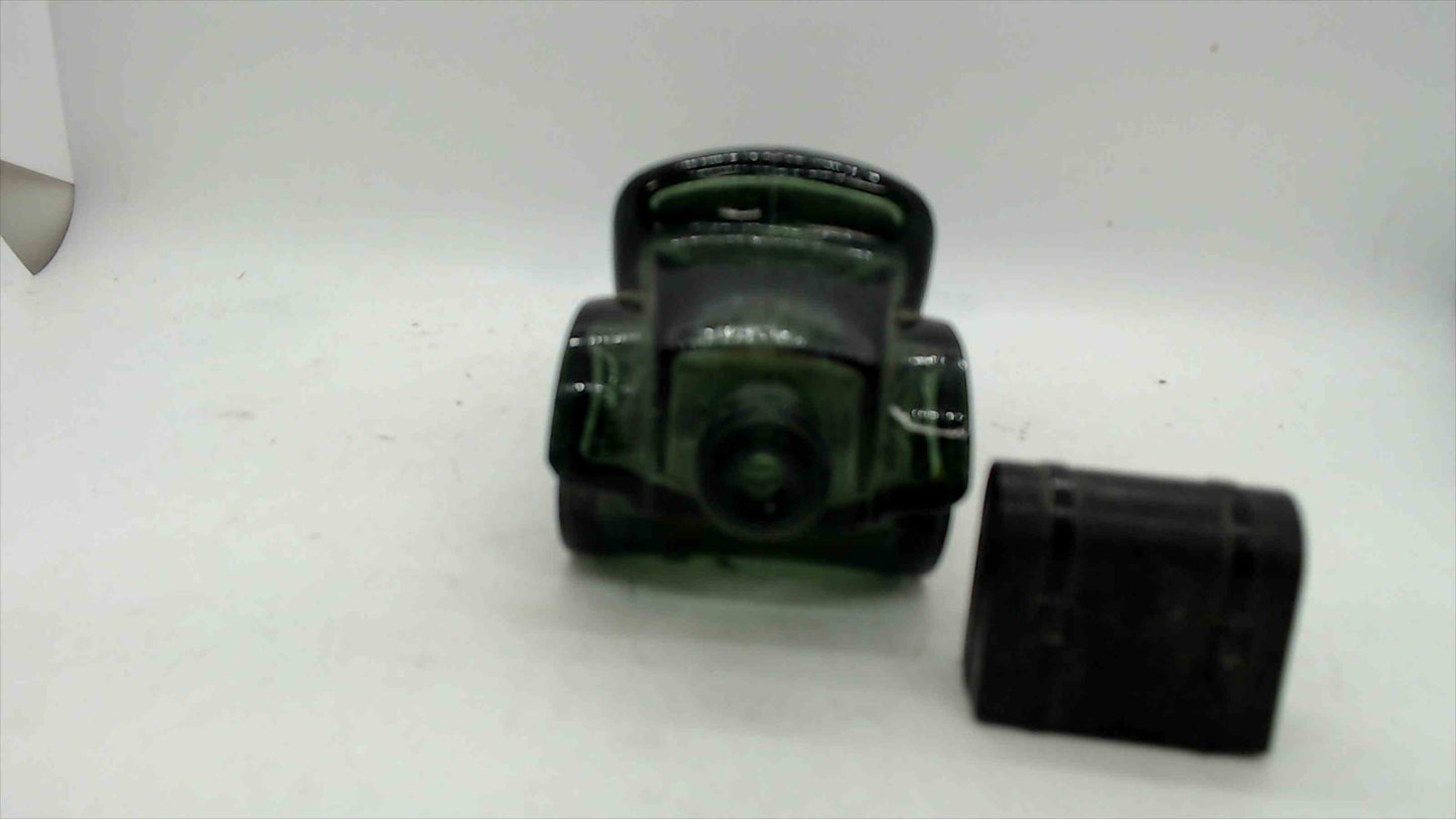 Avon Green Glass Roadster Aftershave Bottle w/ Black “Trunk” Cap – 6.5"