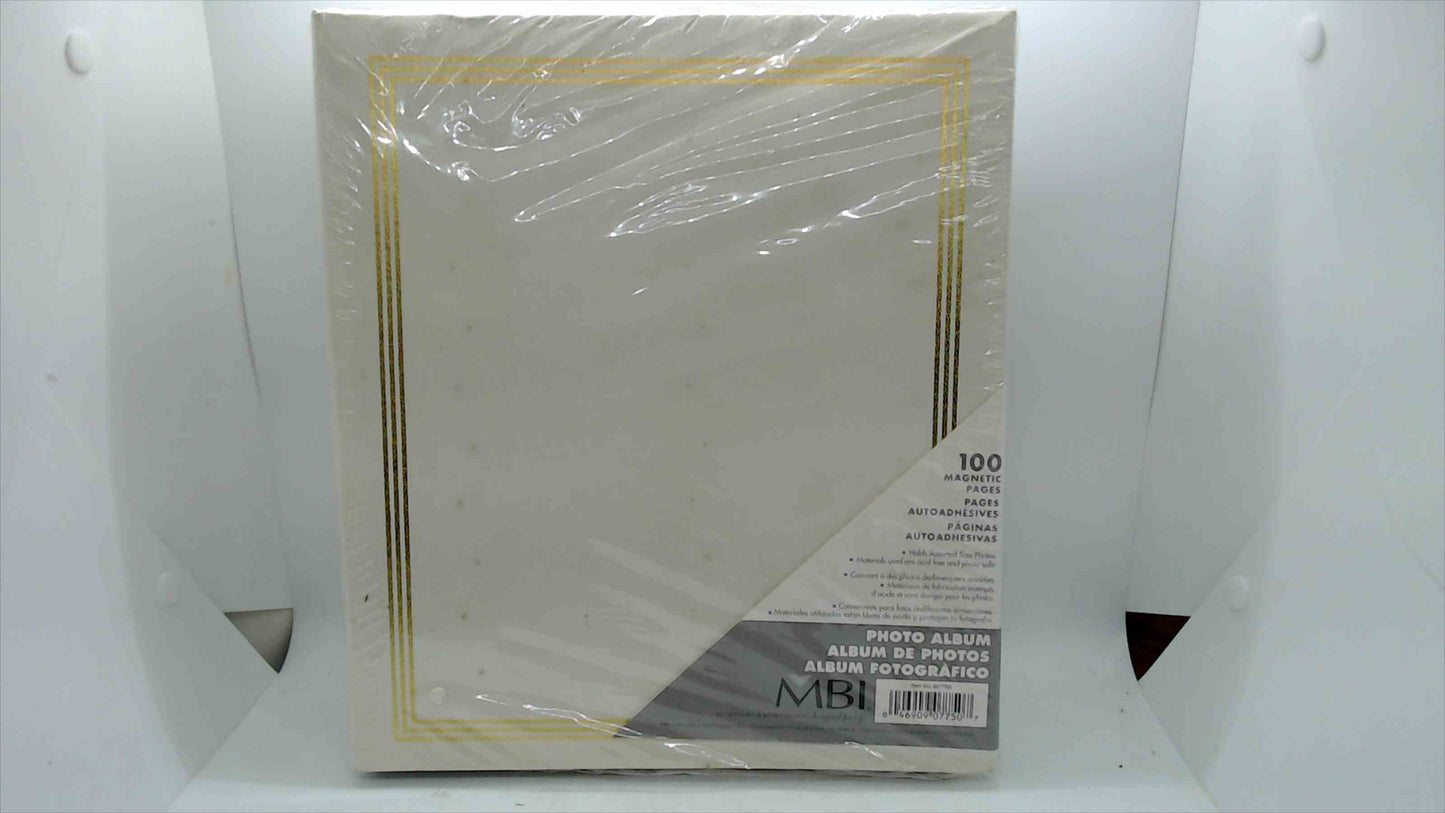 MBI Photo Album – 100 Magnetic Pages, Gold-Trim Cover – 11" x 10" – New Sealed