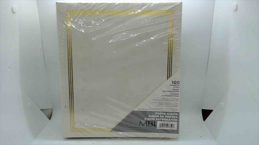 MBI Photo Album – 100 Magnetic Pages, Gold-Trim Cover – 11" x 10" – New Sealed