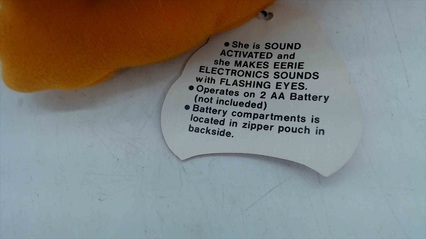 Sound-Activated Halloween Witch Plush – Flashing Eyes & Eerie Sounds – ~11” with Tag