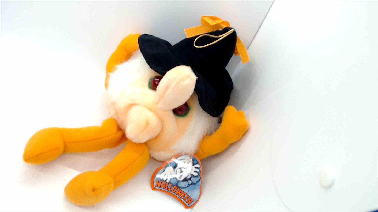Sound-Activated Halloween Witch Plush – Flashing Eyes & Eerie Sounds – ~11” with Tag