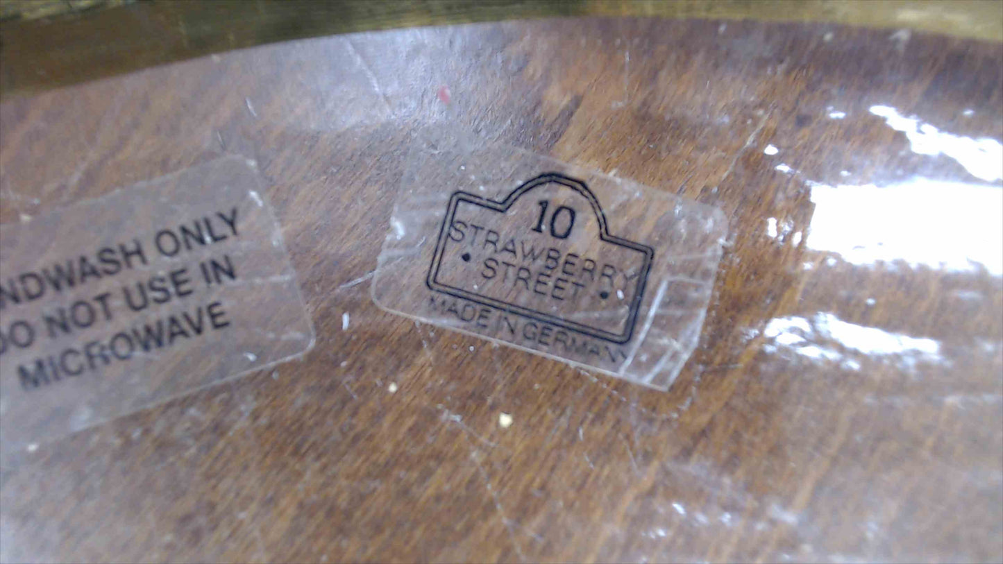 10 Strawberry Street Gold-Rim Glass Charger Plate, 12.5" – Made in Germany