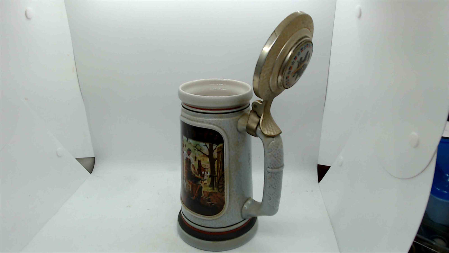 Avon “The Blacksmith” Stein – Building of America Series (1985) – 9" Lidded Beer Stein w/ Pewter Lid & Box