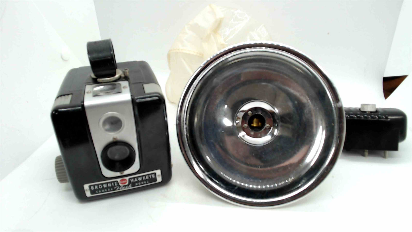 Vintage Kodak Brownie Hawkeye Flash Outfit Camera & Kodalite Flash – Untested w/ Box