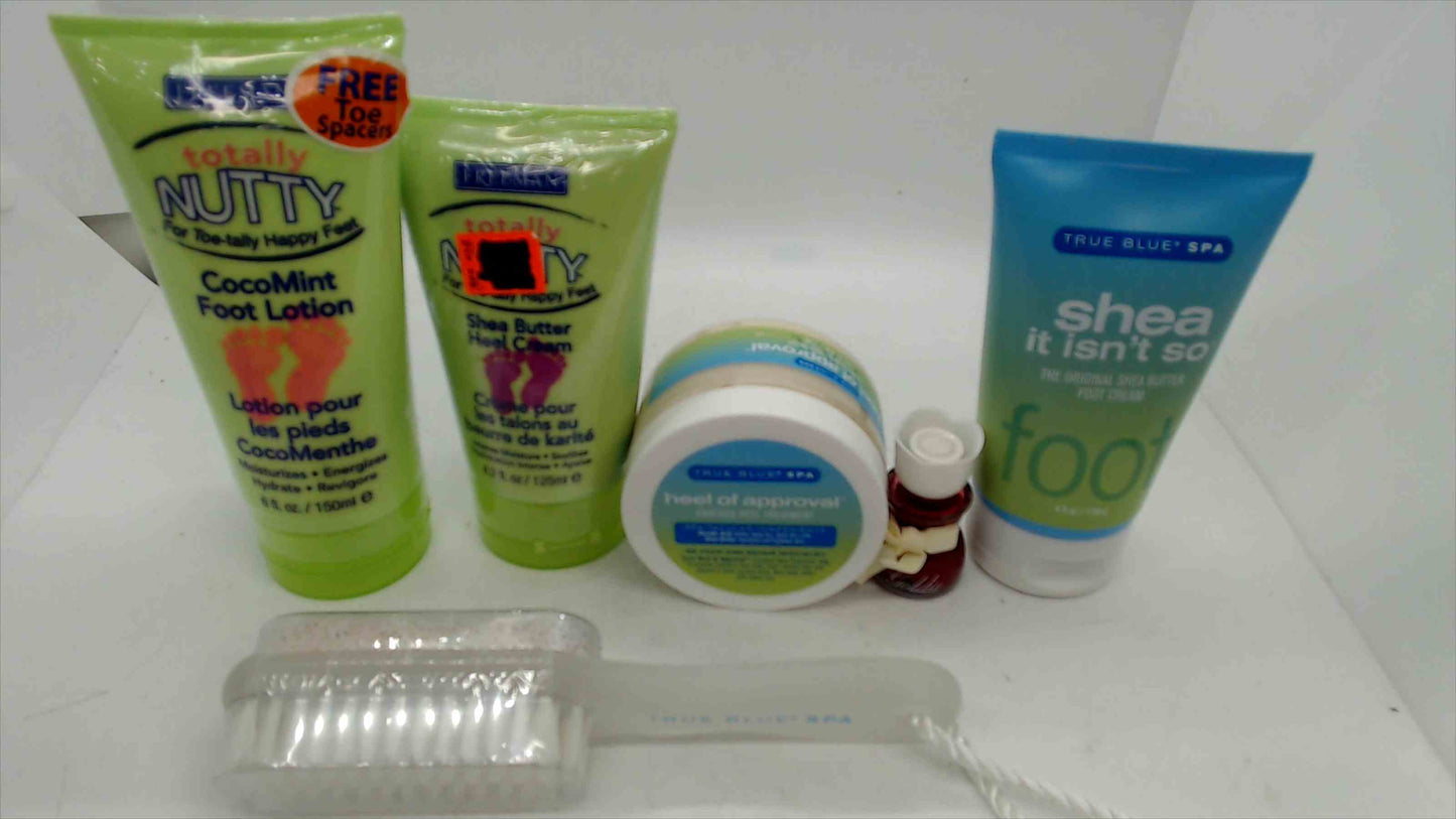 Foot Care & Nail Polish Pampering Bundle – Totally Nutty & True Blue Spa Lot