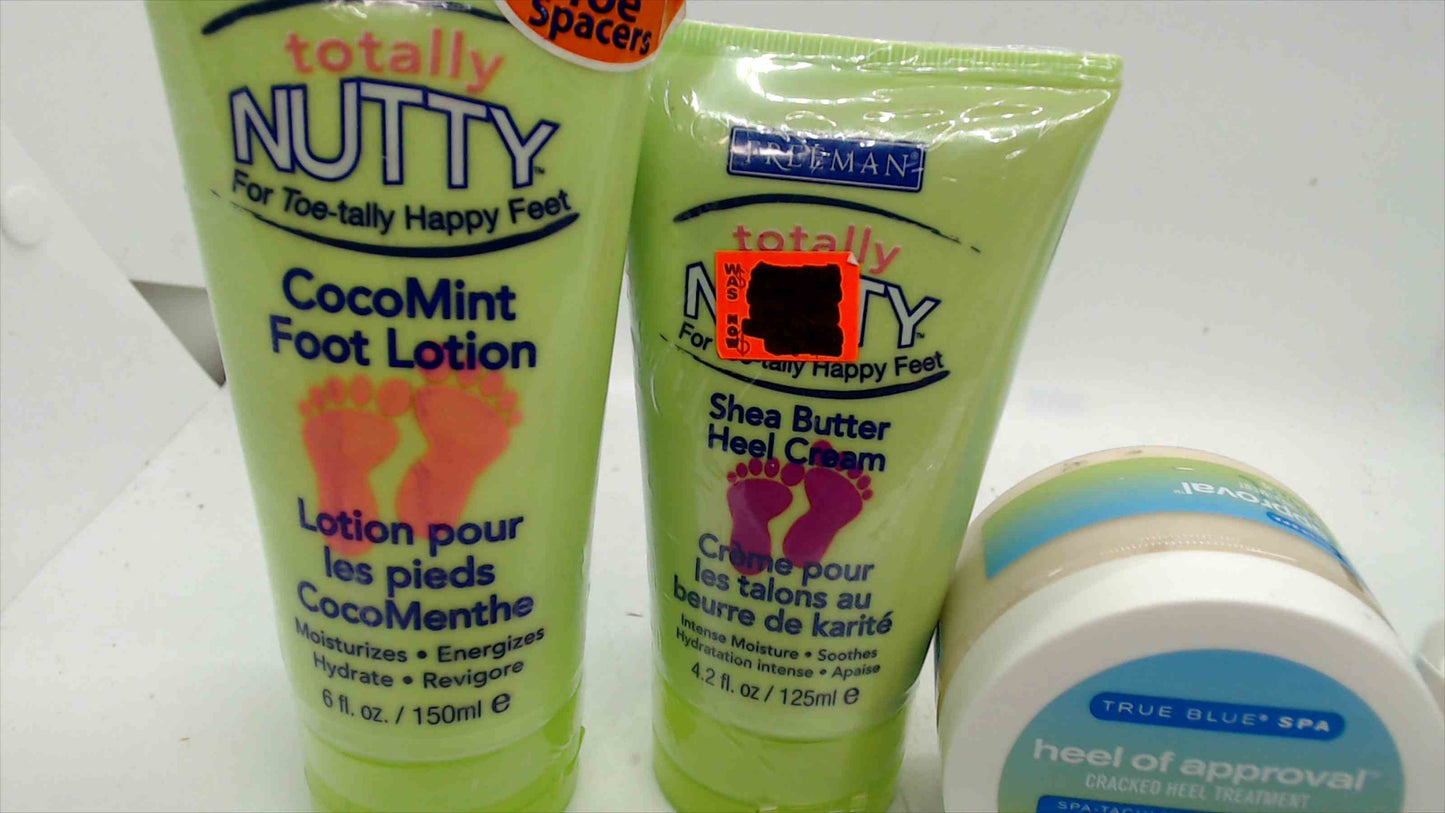 Foot Care & Nail Polish Pampering Bundle – Totally Nutty & True Blue Spa Lot