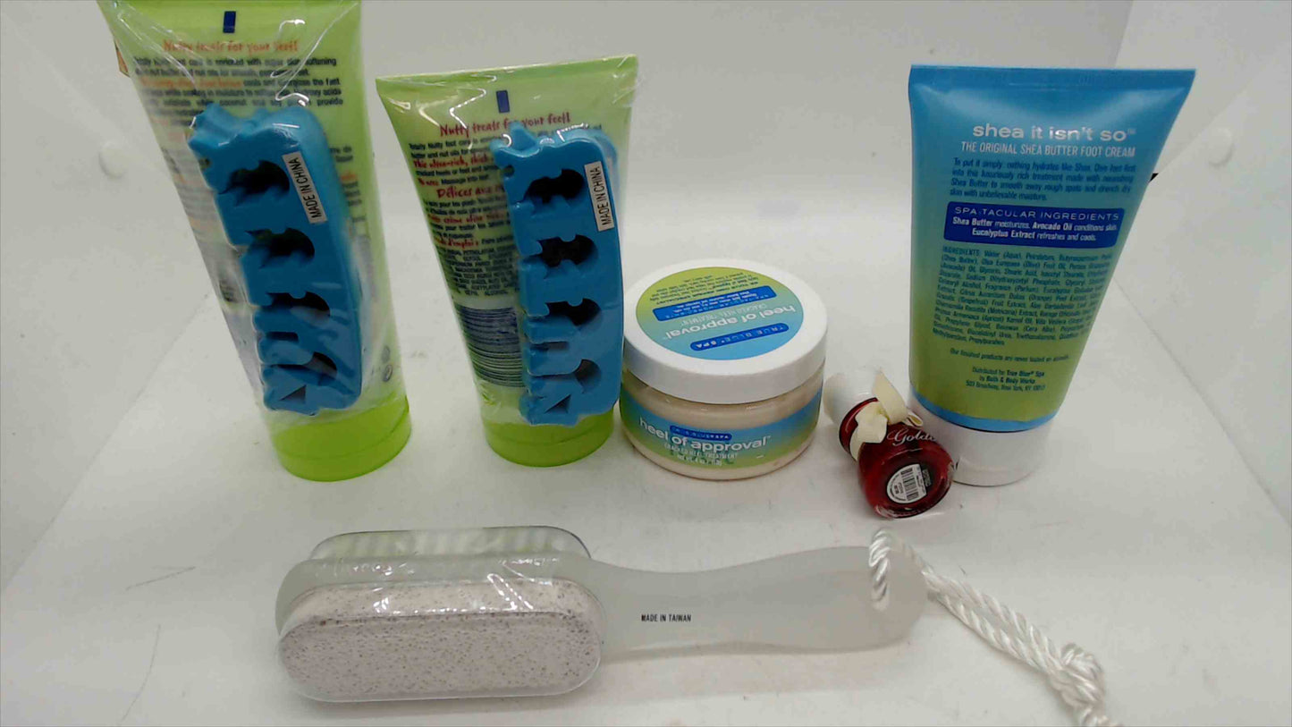 Foot Care & Nail Polish Pampering Bundle – Totally Nutty & True Blue Spa Lot