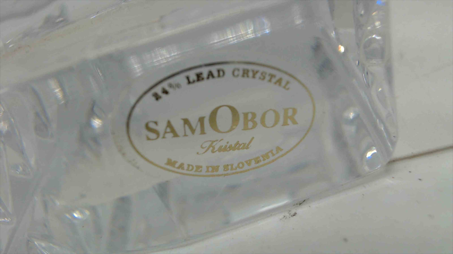 Samobor Kristal 24% Lead Crystal Cross Figurine – Made in Slovenia, 10"