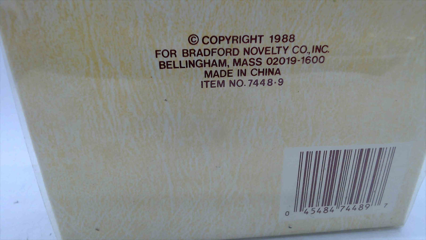 Vintage 1988 Bradford Novelty “With Warmest Wishes” Peace Wreath Ornament – New in Open Box