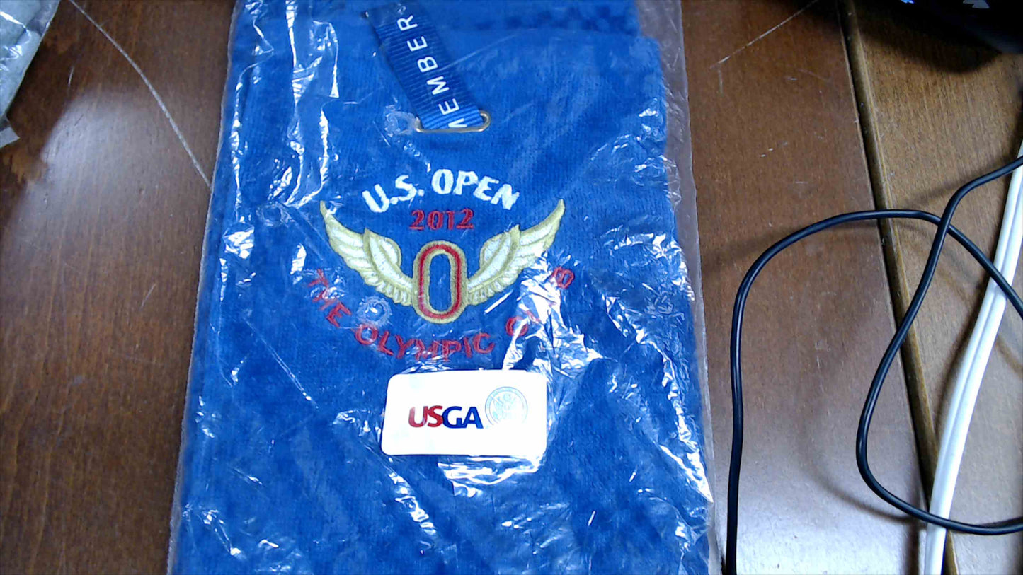2012 U.S. Open Olympic Club Golf Towel – Blue Embroidered – New in Original Packaging