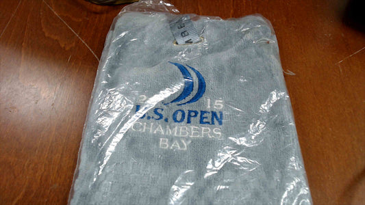 2015 U.S. Open Chambers Bay Golf Towel – Gray Embroidered – New in Original Packaging