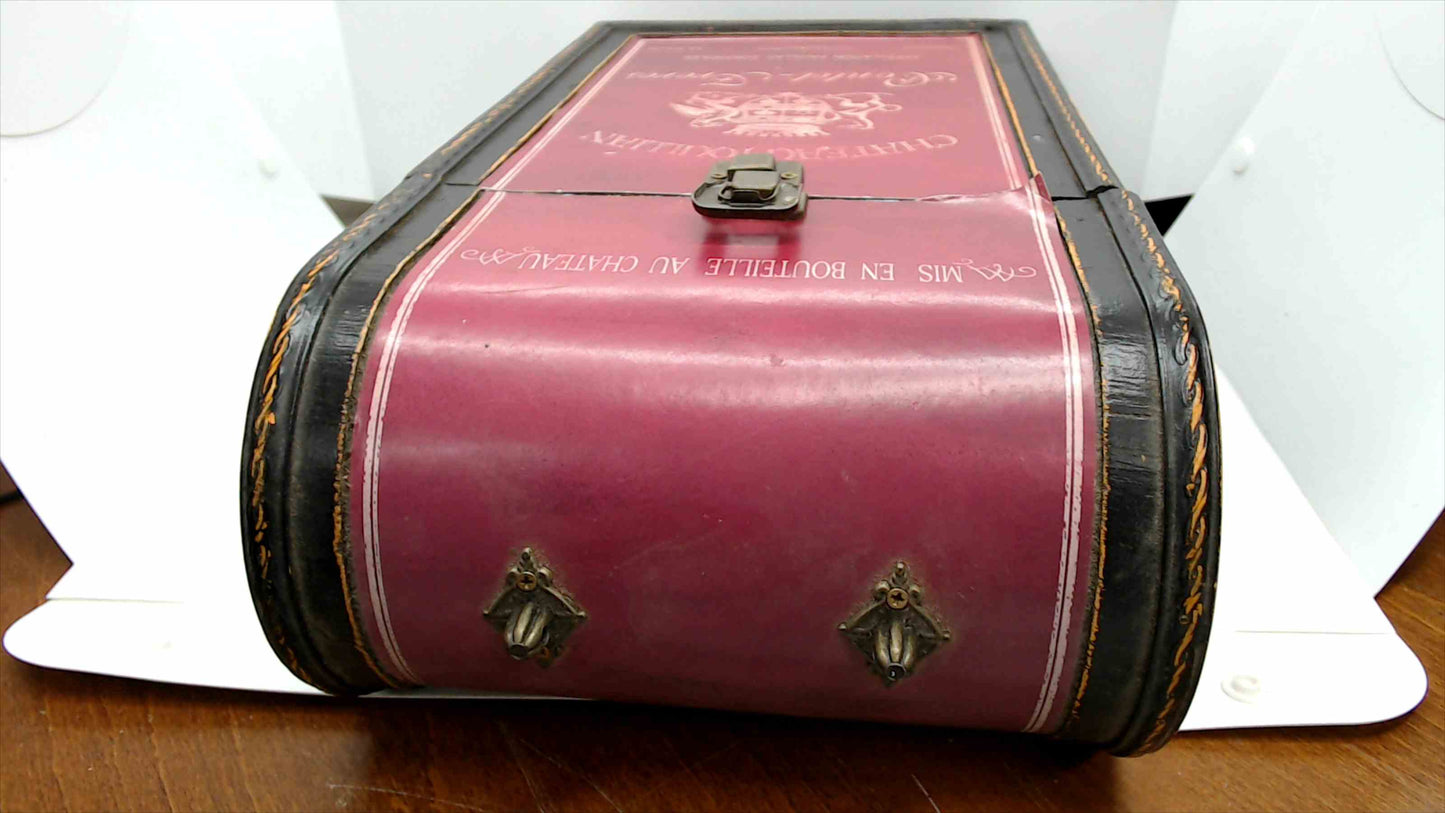 Chateau Joullian “Pontet-Freres” Wooden Wine Bottle Storage Chest ~ 14" Tall