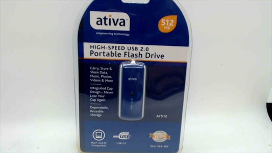 Ativa High-Speed USB 2.0 Flash Drive – 512MB – New in Package