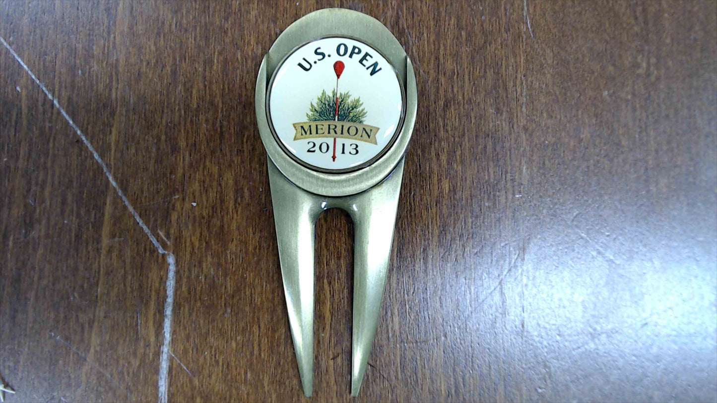 2013 U.S. Open Merion Golf Divot Repair Tool – Brass Finish