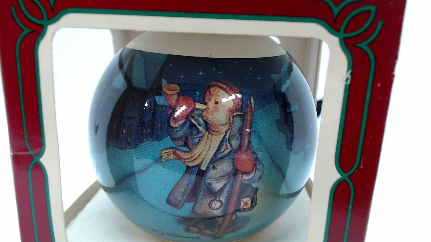 M.J. Hummel “Hear Ye, Hear Ye” 3rd Annual Edition Christmas Ornament (1985) – Original Box