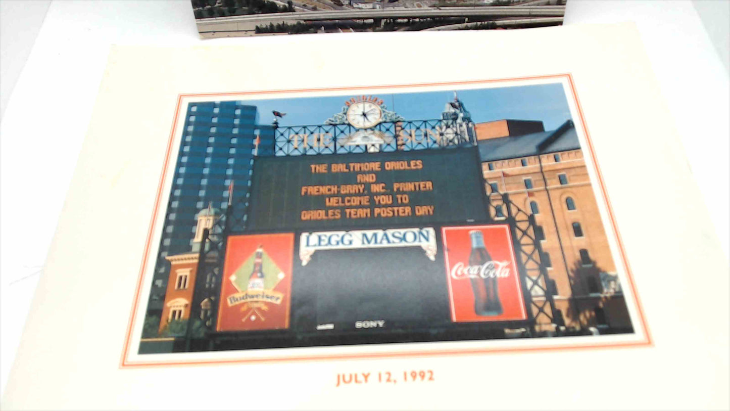 1992 Baltimore Orioles “The Dawn of a New Era” Opening Day Program + 1992 Team Poster (2-Piece Lot)