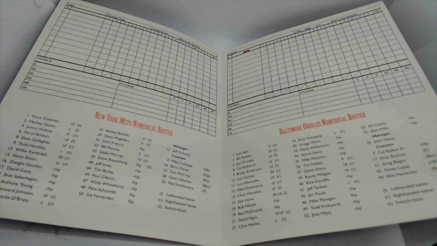 1992 Baltimore Orioles “The Dawn of a New Era” Opening Day Program + 1992 Team Poster (2-Piece Lot)